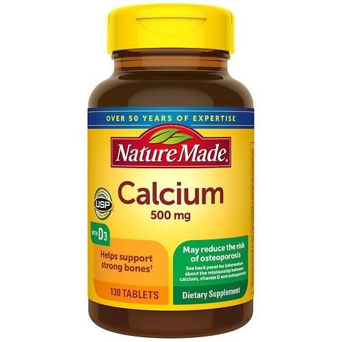 Nature Made Calcium 500 mg with Vitamin D3 Tablets - 130.0 ea