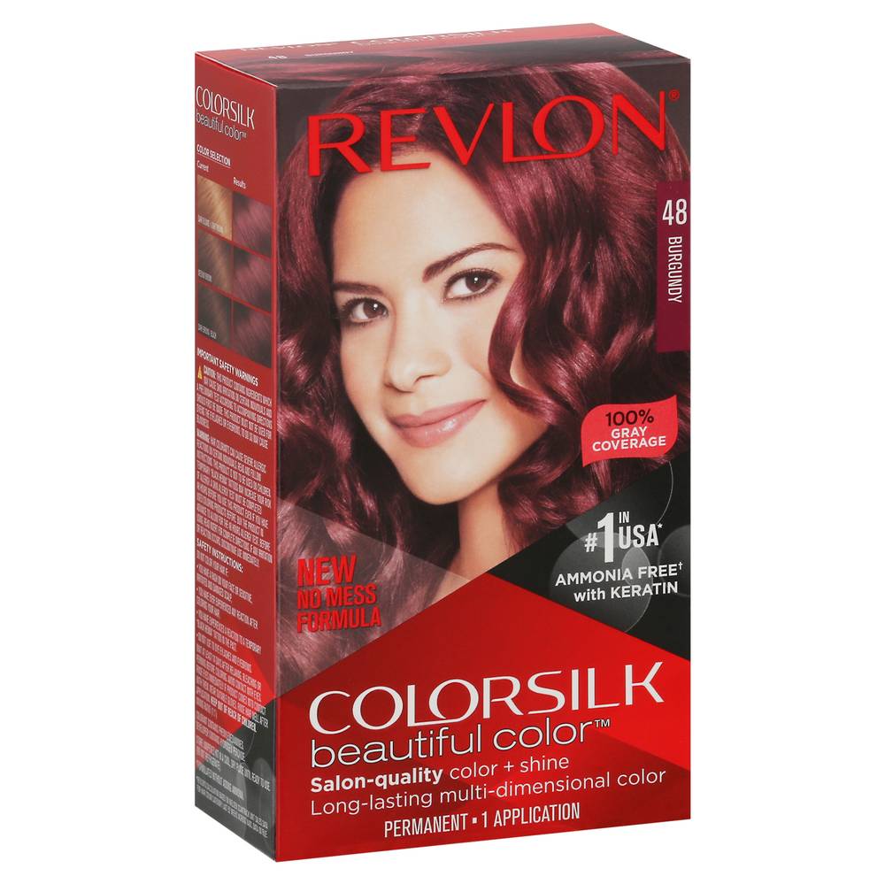 Revlon Colorsilk Beautiful Permanent Hair Color, 48 Burgundy