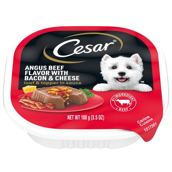 Cesar Angus Beef Flavor With Bacon & Cheese Canine Cuisine