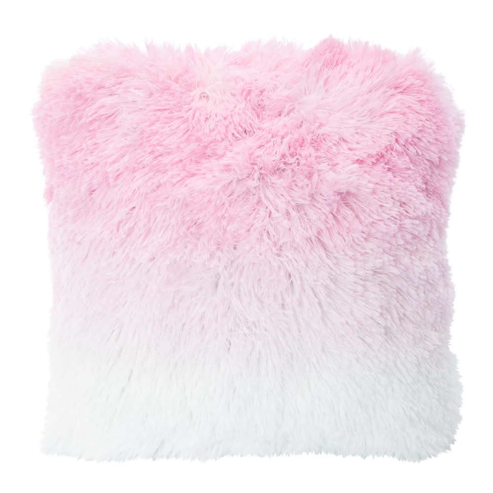 Ombre Plush Pillow 16in x 16in Pink