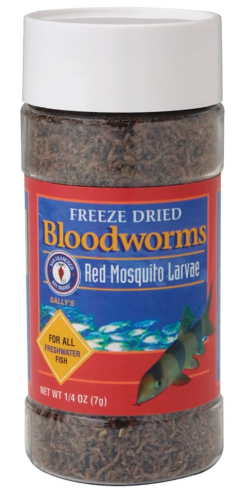 San Francisco Bay Brand Freeze Dried Bloodworms Fish Food (0.25 oz)