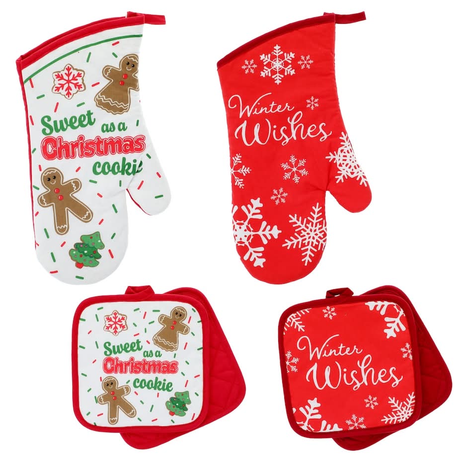 Christmas Potholder and Oven Mitt Set (2 ct)