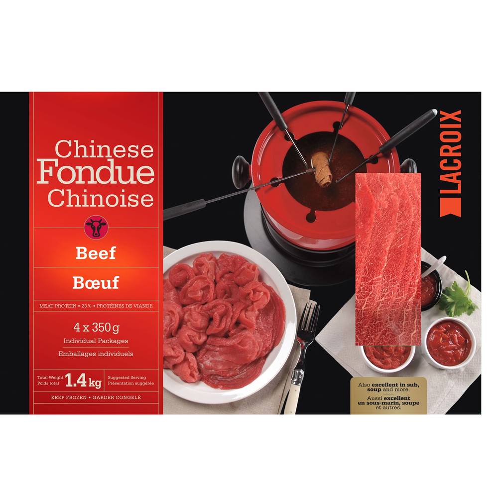 Lacroix Fondue boeuf (4 x 350 g) - Beef fondue (4 x 350 g)