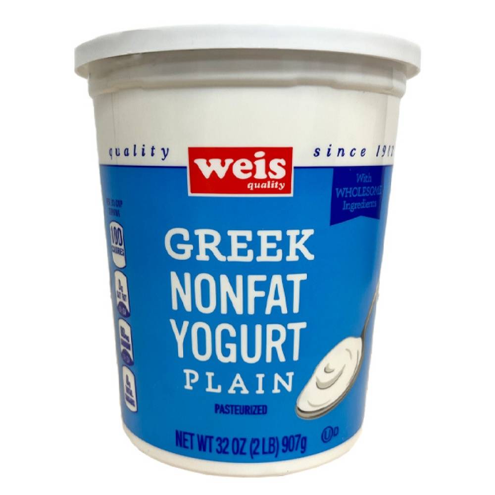 Weis Greek Nonfat Plain Yogurt (32 oz)