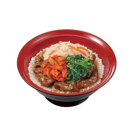 ビビンバ牛カルビ焼肉丼 Bibimbap Style Simmered & Grilled Beef Rib Rice Bowl