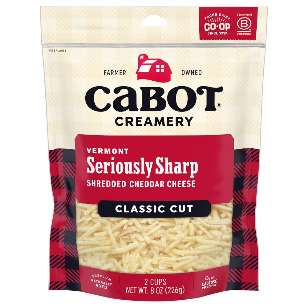 Cabot Classic Cut Shredded Cheddar Cheese (8 oz)