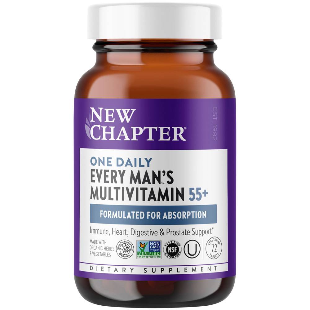 Every Man'S Multivitamin One Daily For Men 55+ - Whole Food Multivitamin With Astaxanthin (72 Vegetarian Tablets)
