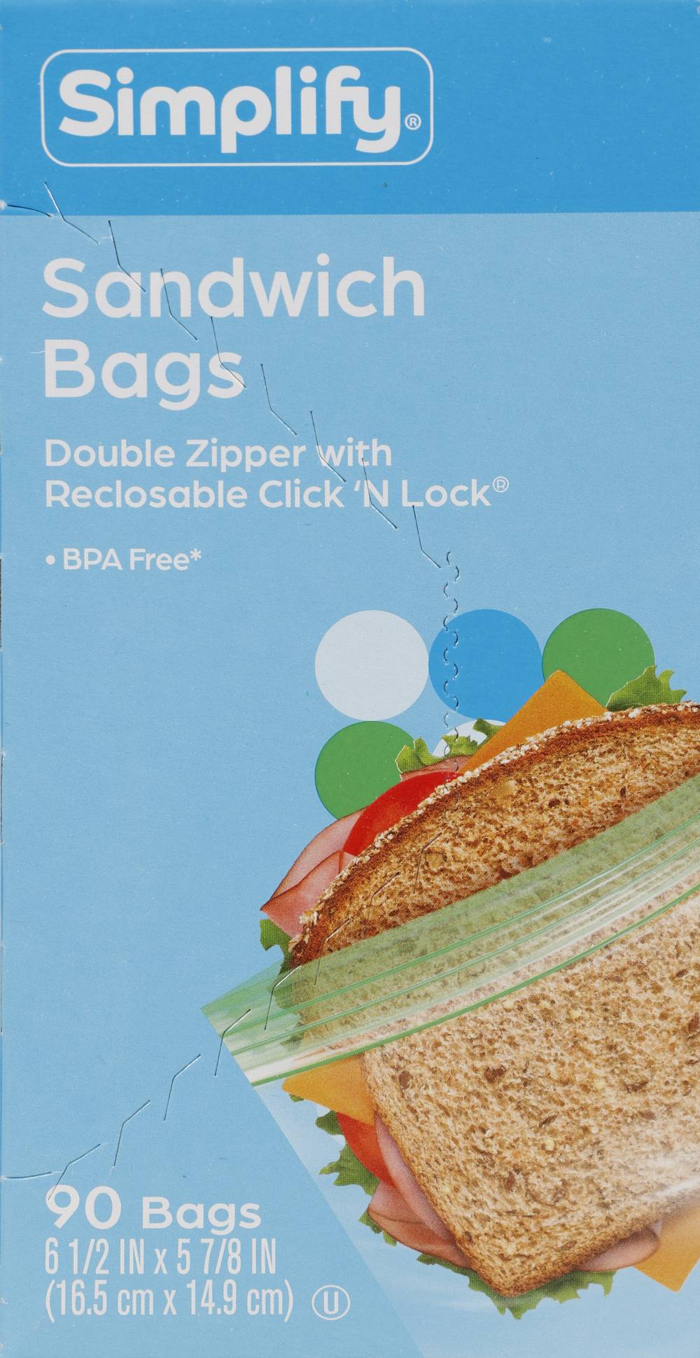 Smp Zip Sandwich Bags 90Ct