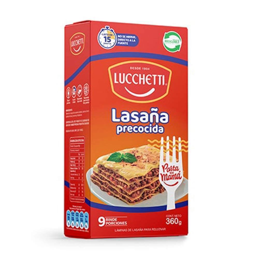 Lucchetti · Lasaña precocida (360 g)