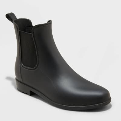 A New Day Chelsea Rain Boots, Women, 7, Black
