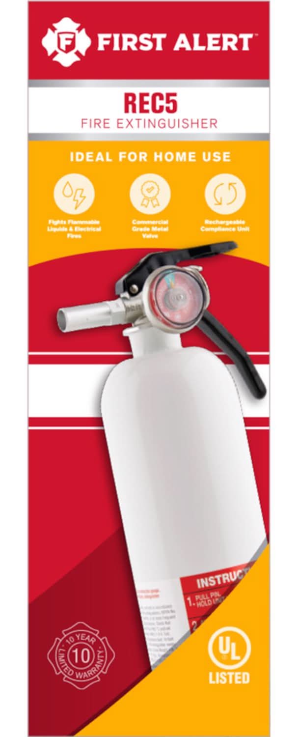 First Alert 2 Lb Fire Extinguisher For Recreational Osha/Us Coast Guard Agency Approval