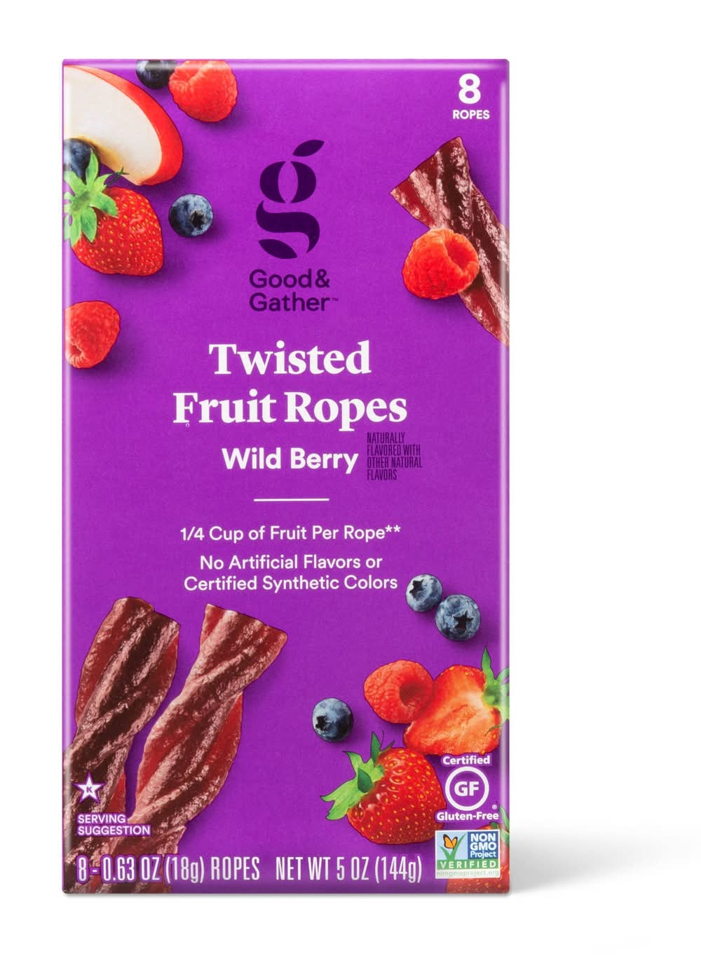 Good & Gather Twisted Fruit Ropes, Wild Berry (5 oz, 8 ct)
