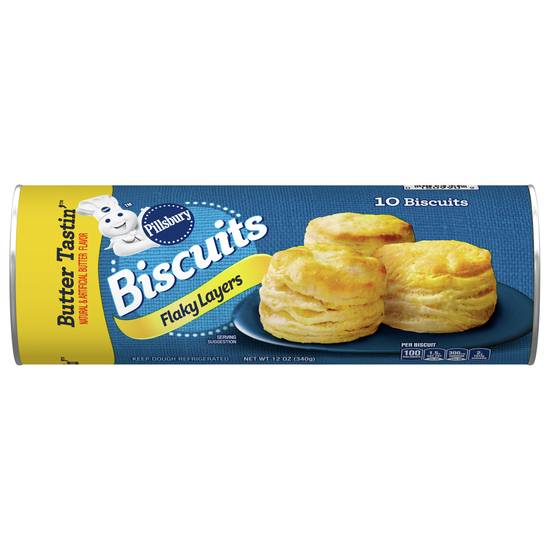Pillsbury Flaky Layers Butter Tastin' Biscuits (10 ct)