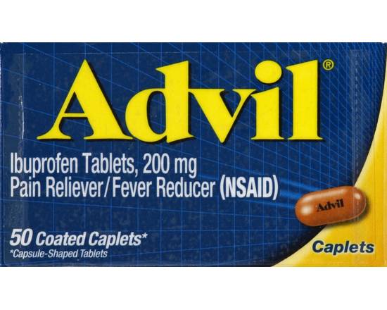 Advil · Ibuprofen 200 mg Pain Reliever Fever Reducer (50 ct)