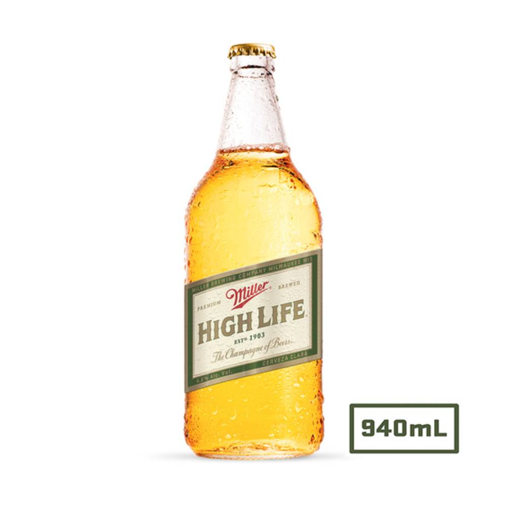 Miller High Life · Cerveza clara (940 ml)