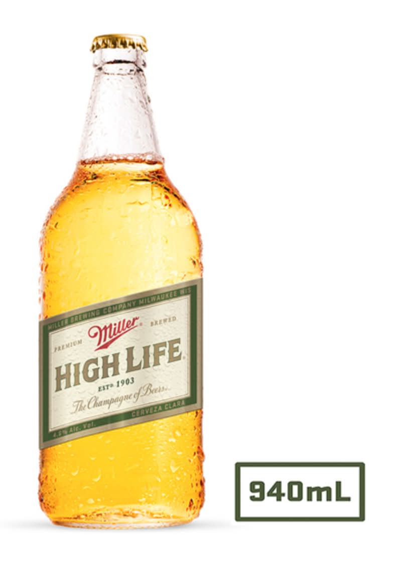 Miller High Life · Cerveza clara (940 ml)