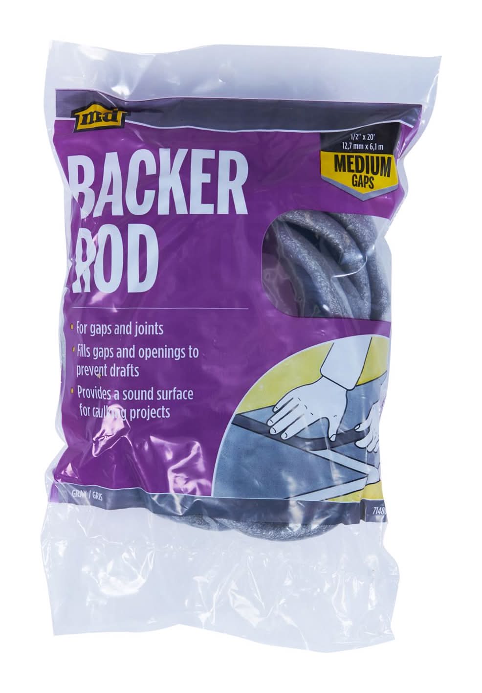 M-D Building Products Gray Foam Caulk Backer Rod For Gaps And Openings 240 In. L X 0.5 In.