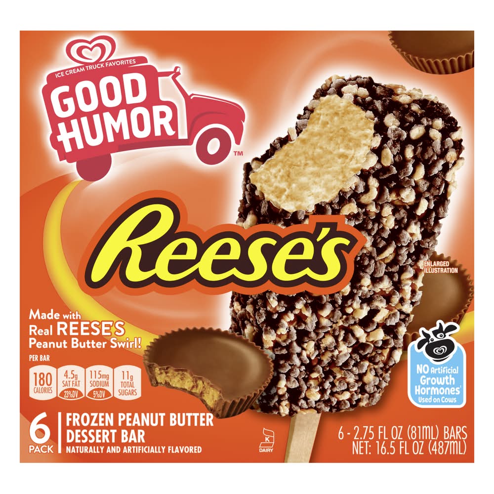 Good Humor Reese's Peanut Butter Dessert Bars (16.5 fl oz, 6 ct)