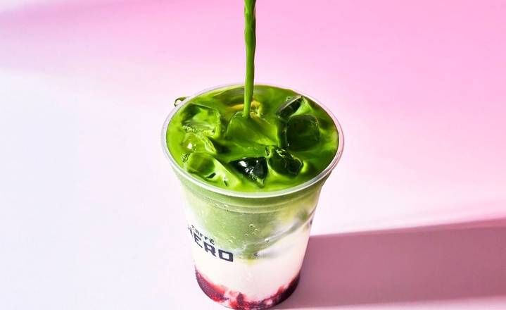 Strawberry & Vanilla Iced Matcha Latte