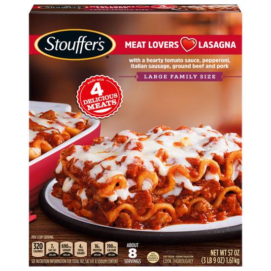 Stouffer's Meat Lovers Lasagna Family Size (57 oz)