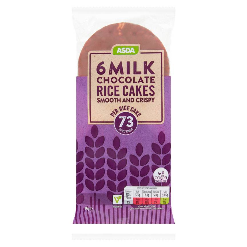 ASDA Milk Chocolate Rice Cakes (6 pack)