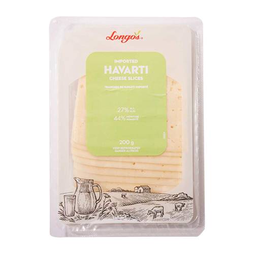 Longo's Havarti Cheese Slices (200 g)