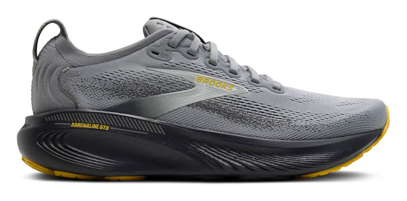 Brooks Gray and‎ Yellow Athletic Shoes Brooks Adrenaline GTS 10 Sneaker » Buy online now! main image 2