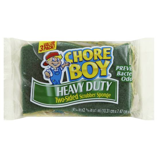 Chore Boy Heavy Duty Two-Sided Scrubber Sponges (3 ct)