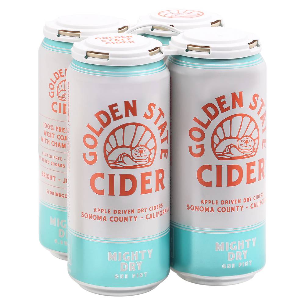 Golden State Cider Mighty Dry Apple Driven Dry (4 x 16 fl oz)