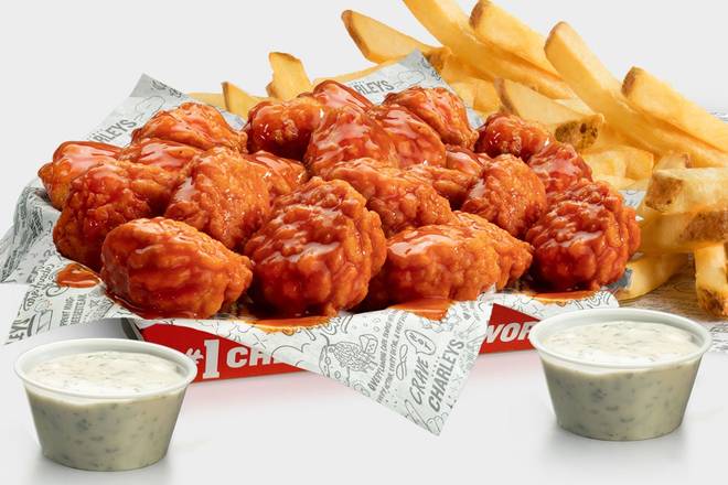 20 PC BONELESS WINGS AND FRY (FREE Cheese Fry Upgrade)