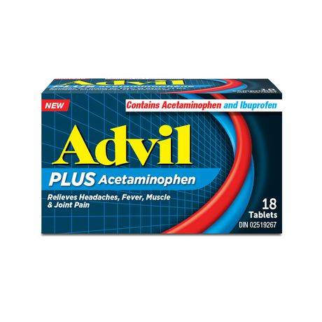 Advil Plus Acetaminophen Tablets (18 units)