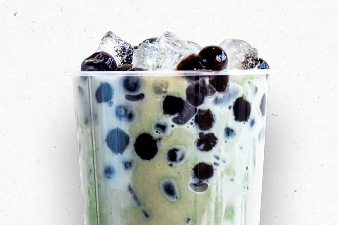 Matcha Blueberry Milk Tea