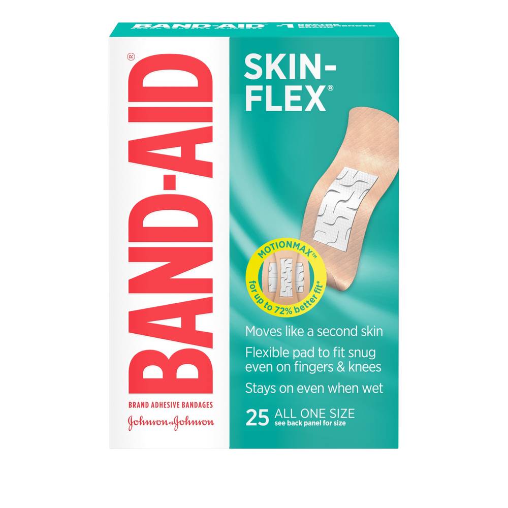 Band-Aid Brand Skin-Flex Adhesive Bandages, All One Size, 25 ct