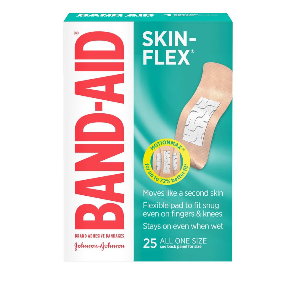 Band-Aid Brand Skin-Flex Adhesive Bandages, All One Size, 25 Ct