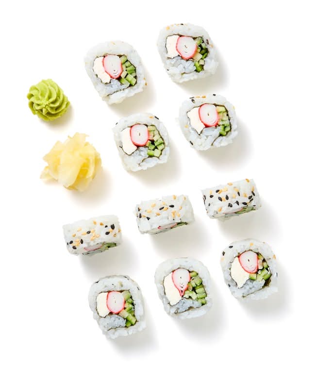 Cream Cheese Sushi Roll with Imitation Crab