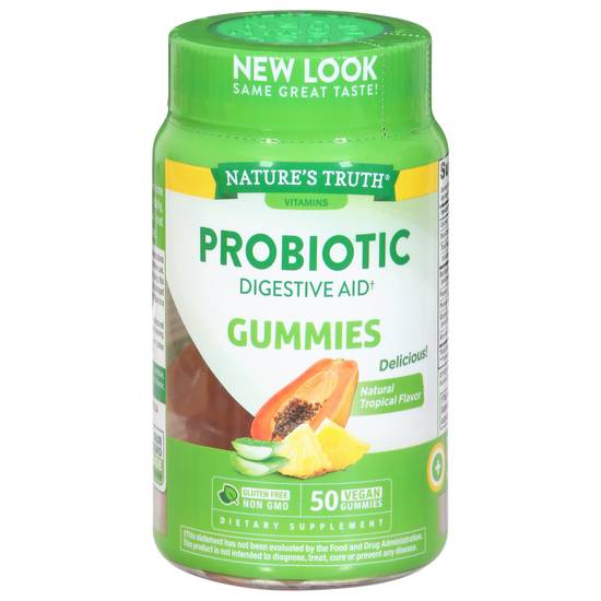 Nature's Truth Digestive Aid Natural Tropical Flavor Probiotic Gummies (50 ct)