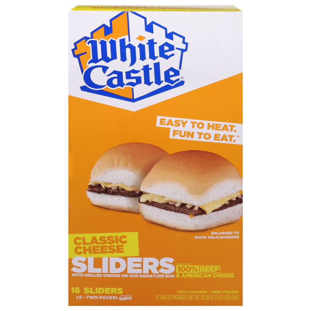 White Castle 100% Beef Classic Cheese Sliders (29.28 oz, 16 ct)