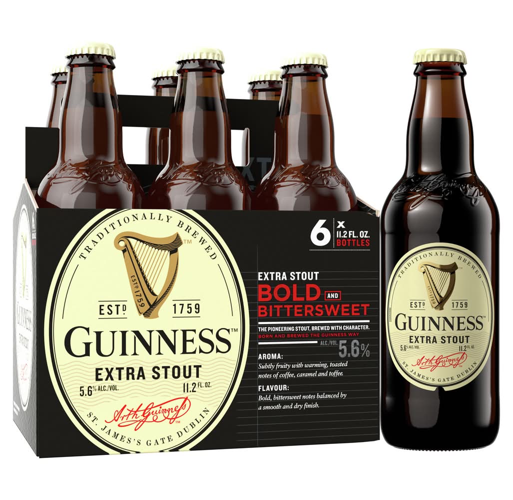 Guinness Extra Stout (6 x 11.2 fl oz)