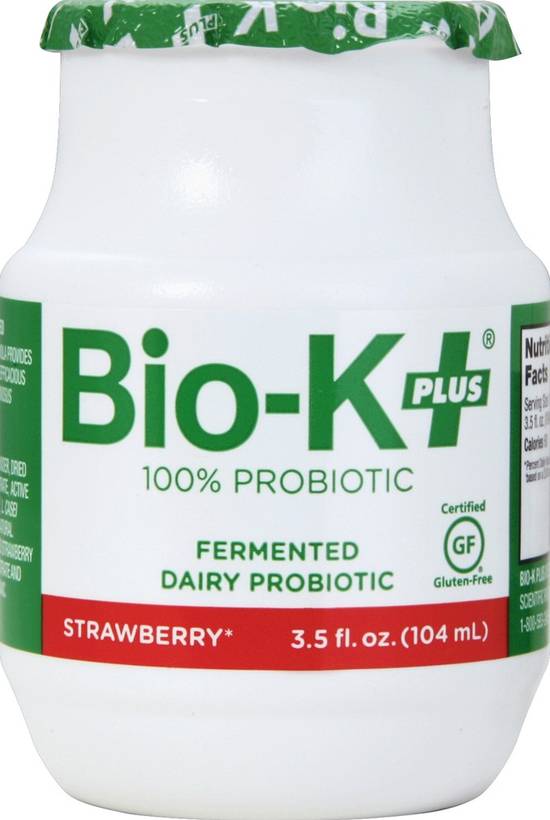 Strawberry Fermented Dairy Probiotic Drink Bio-K+ 3.5 fl oz