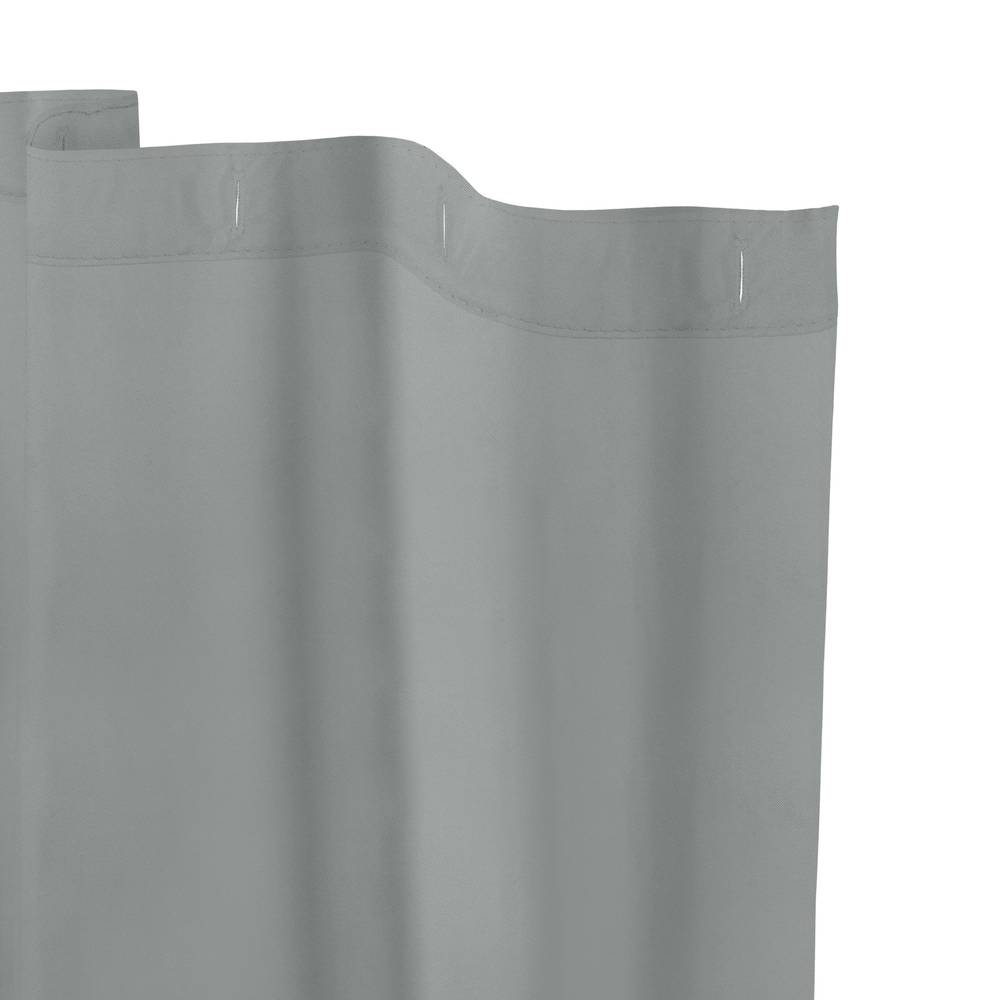 Style Selections 70-in W x 72-in L Gray Solid Polyester Shower Curtain | LW61203PDQ