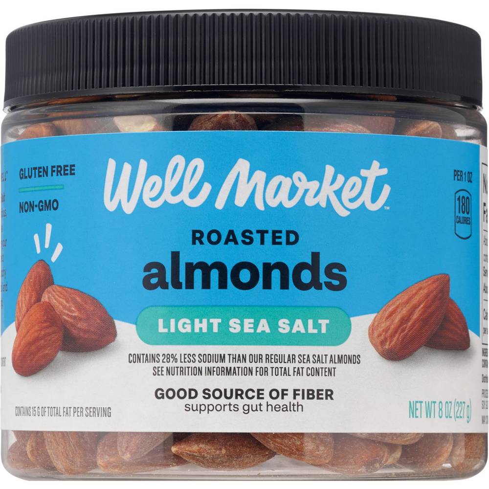 Well Market Roasted Almonds, Light Sea Salt (8 oz)