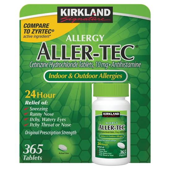 Kirkland Signature Aller-Tec 10 mg Tablets (365 ct)