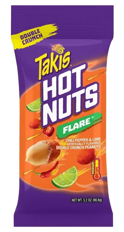 Barcel Takis Hot Nuts Flare Chili Pepper and Lime Peanuts