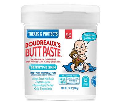 Boudreaux's Butt Paste Diaper Rash Ointment For Sensitive Skin (14 oz)