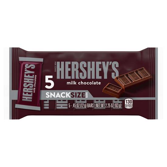 Hershey's Snack Size Milk Chocolate Candy Bars (5 ct)