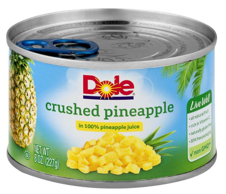 Dole Crushed Pineapple in 100% Pineapple Juice (8 oz)