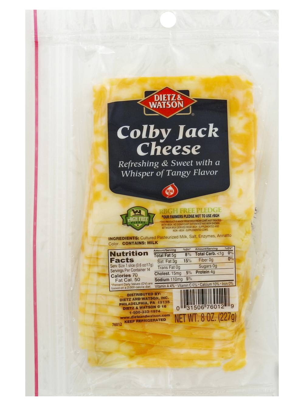 Dietz & Watson Cheese Colby Jack (8 oz)