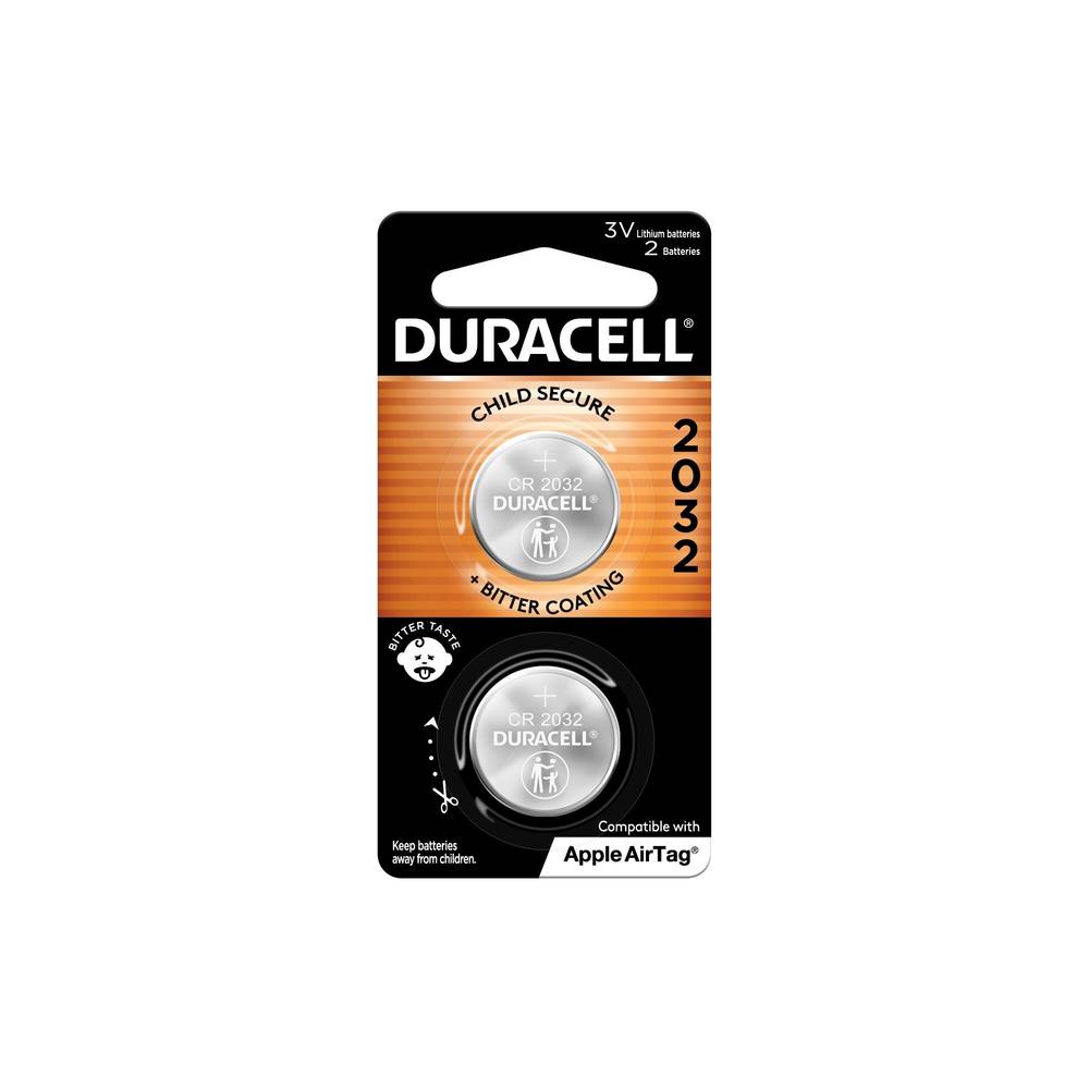 Duracell Cr2032 Lithium Coin Batteries 3v (2 ct)