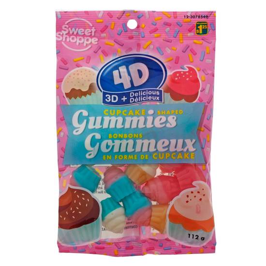 Sweet Shoppe 4D Cupcake Shape Gummy Candy (112g)