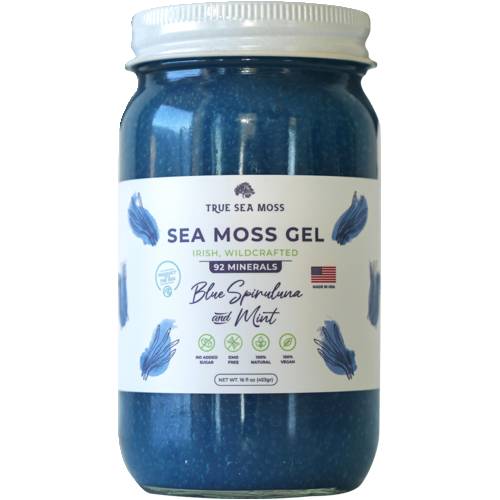 True Sea Moss Blue Spirulina And Mint Sea Moss Gel